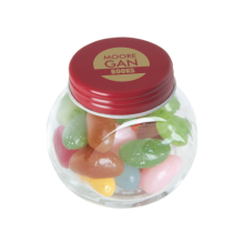 Kleine glazen pot jelly beans - Topgiving