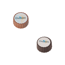 Logobonbon van puur/melk chocolade - Topgiving