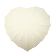 Falcone - Hartvormige paraplu registered design - Handopening - Windproof - 110cm - Wit - Topgiving