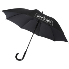 Fontana 23" automatische paraplu met carbon look en gebogen handvat - Topgiving