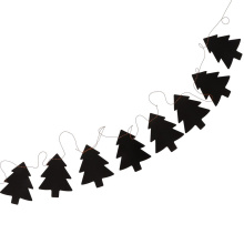 SENZA Slinger Met Papieren Kerstbomen Zwart - Topgiving