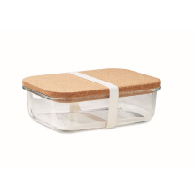 Glazen lunchbox kurken deksel - Topgiving